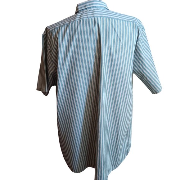 2XL Vintage Men's Work Shirt Red Kap Green Stripes Mechanic 1990's Honduras - Picture 5 of 5